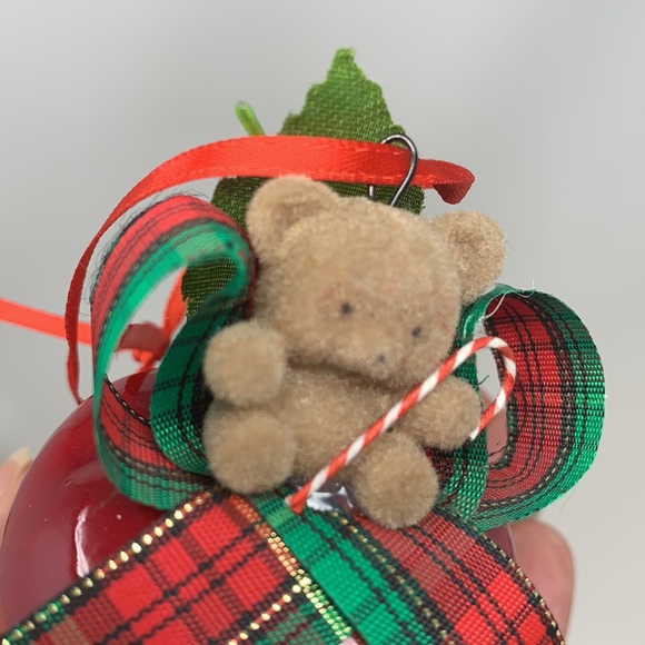 3” apple “#1 Music Teacher” Christmas tree ornament decoration vintage decor - Picture 12 of 15